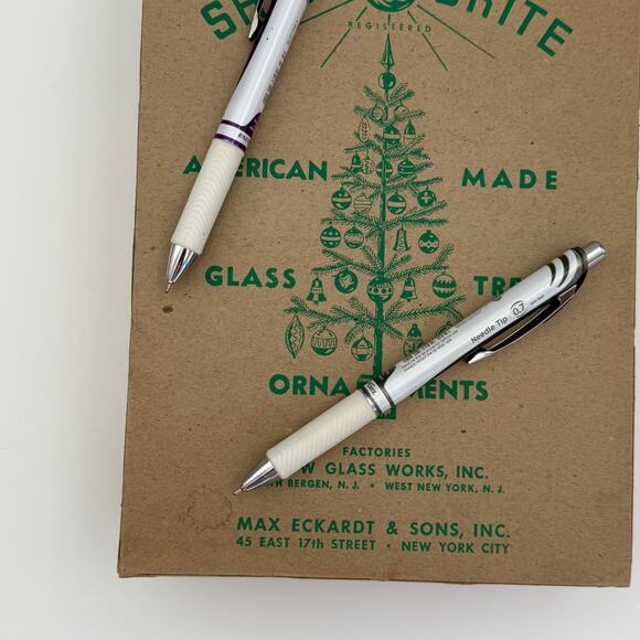 1940's Era Shiny Brite Box and Glass Ornaments Made in USA Max Eckardt - Picture 14 of 15